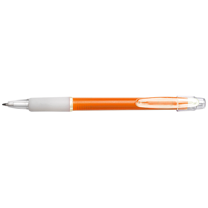 Frosted Plastic Ballpoint Pen - Orange