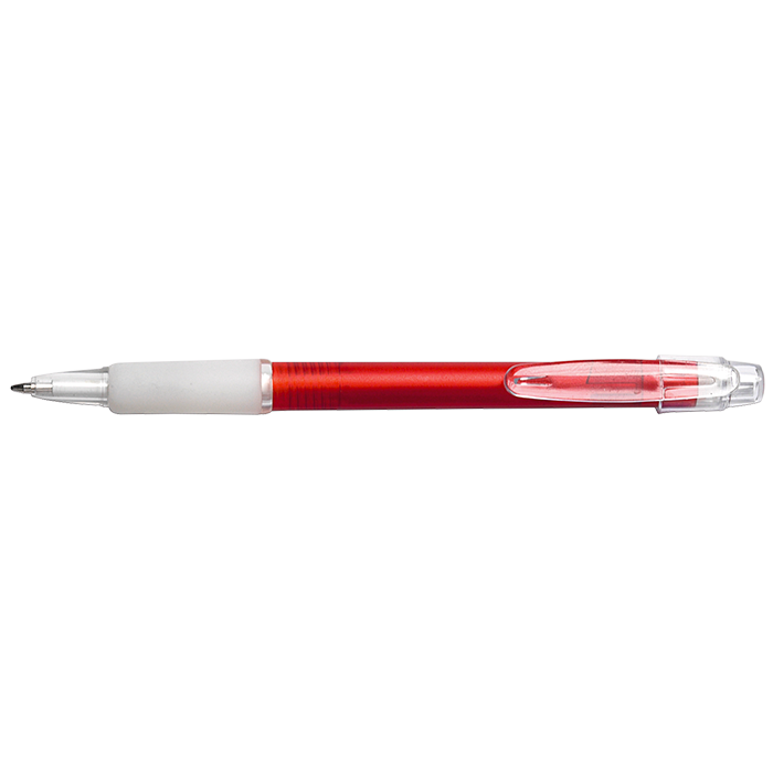 Frosted Plastic Ballpoint Pen - Red
