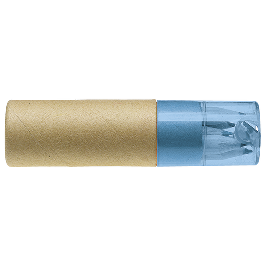 Coloured Pencil Set of 6 with Sharpener - Pale Blue