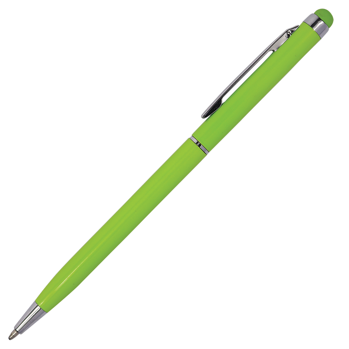 Slim Elegant Ballpoint Pen with Stylus - Light Green