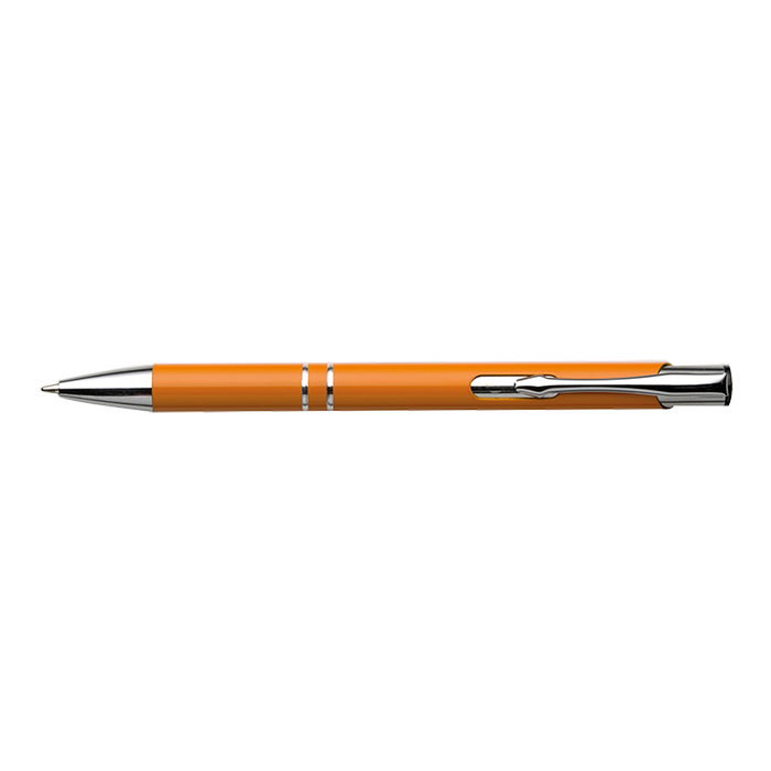 Aluminium Ballpoint Pen with Arrow Shaped Clip - Orange