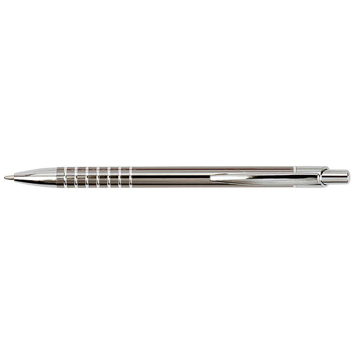 Ring Design Aluminium Ballpoint Pen - Light Grey