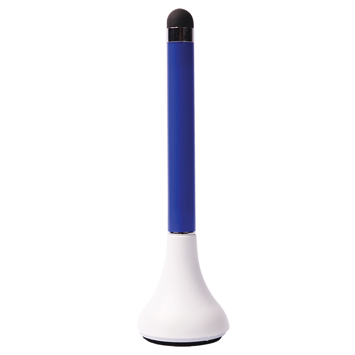 Standing Pen with Stylus and Screen Cleaner - Blue