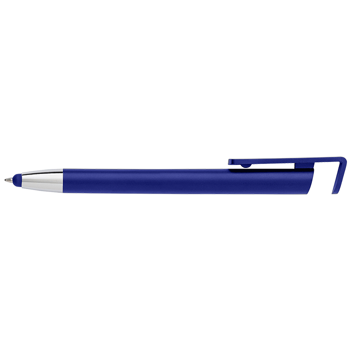 3 in 1 Ballpoint Pen with Stylus and Phone Stand - Blue