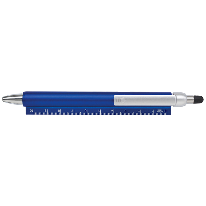 2 in 1 Stylus Ballpoint Pen and Ruler - Blue