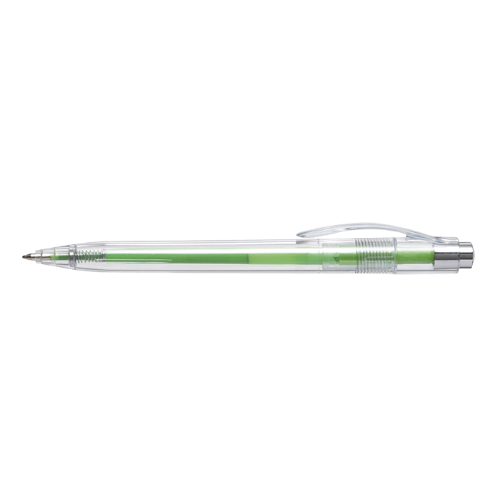 Translucent Ballpoint Pen with Coloured Refill - Pale Green
