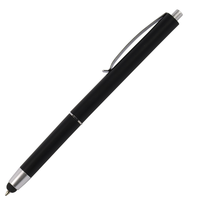 Sleek Design Ballpoint Pen with Stylus - Black