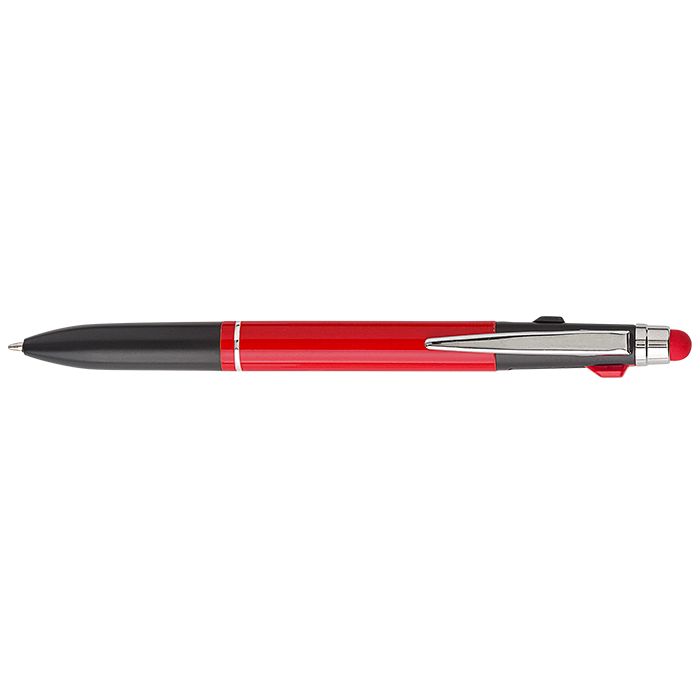 Multi Coloured Aluminium Ballpoint Pen - Red