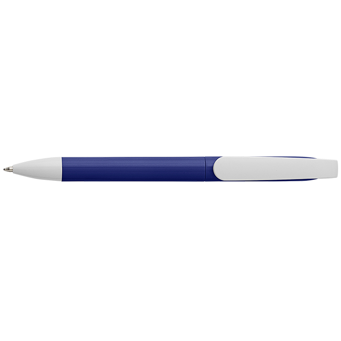 Twist Action Ballpoint Pen With Coloured Barrel - Light Blue