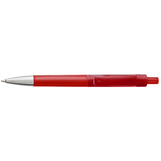 Ballpoint Pen With Transparent Coloured Barrel
