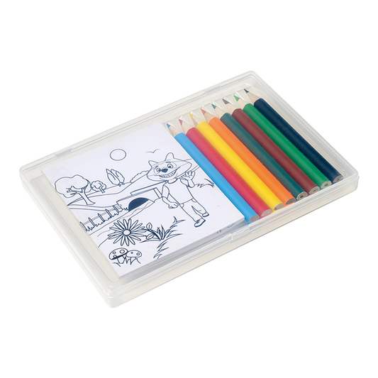 Colouring In Set In Plastic Case