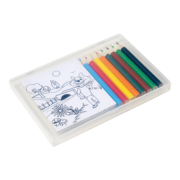 Colouring In Set In Plastic Case - Neutral