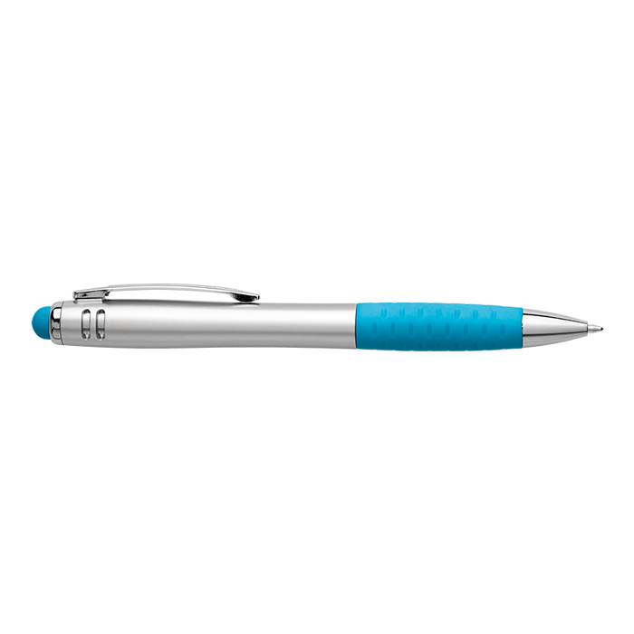 Logo Light Up Ballpoint Pen - Light Blue