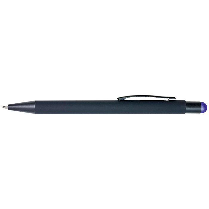 Matte Black Coated Ballpoint Pen - Cobalt Blue