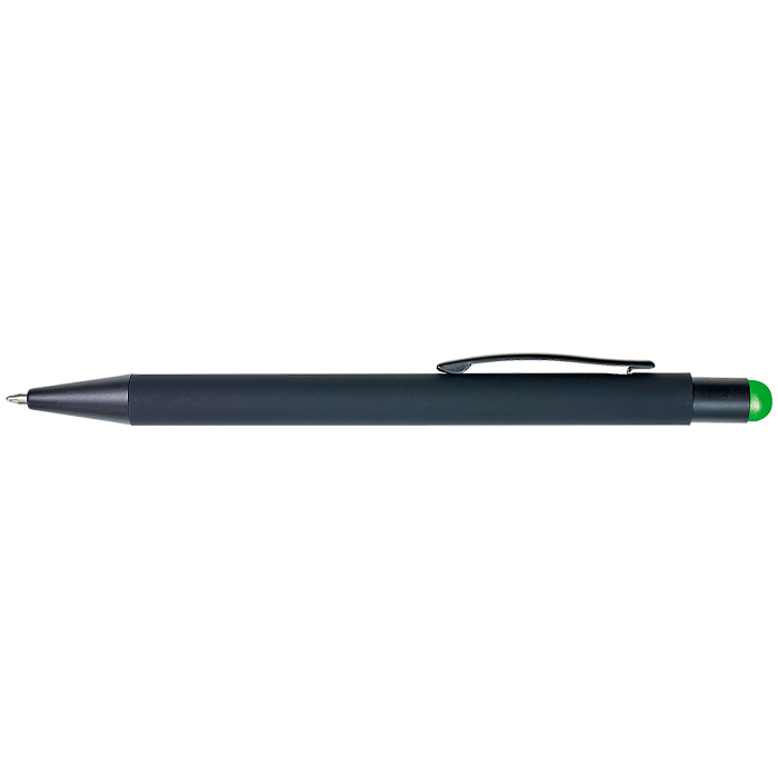 Matte Black Coated Ballpoint Pen - Lime