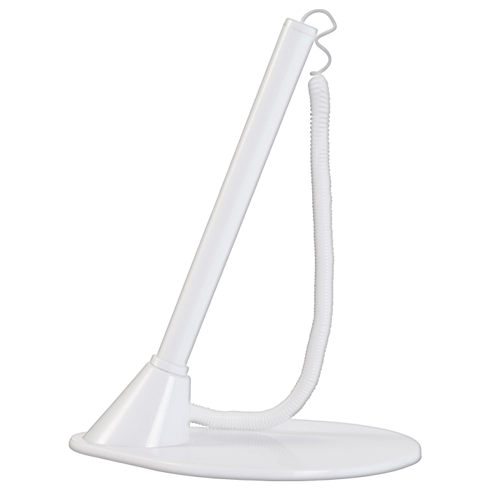 Plastic Pen With Stand - White
