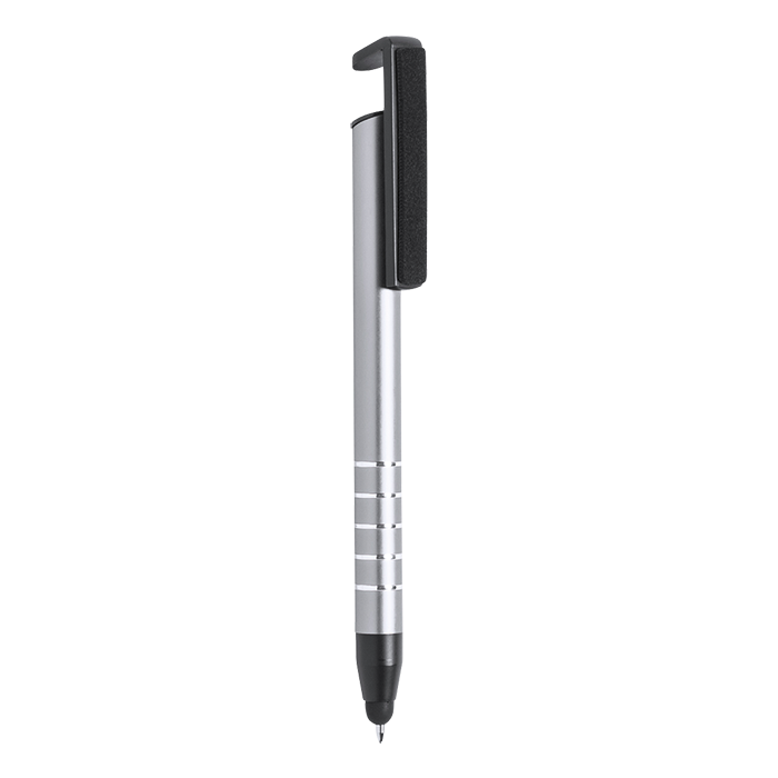 Idris Mobile Holder With Pen - Silver
