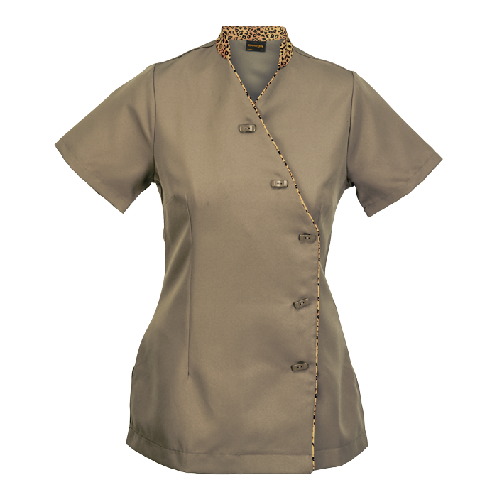 Ivy Tunic - Khaki/Animal Print