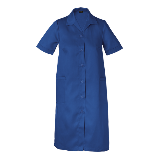 Poly Cotton House Coat Ladies - Royal