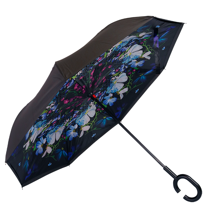 Printed Reversible Umbrella - Multicolour