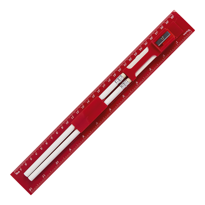 4 In 1 Stationery Kit - Red
