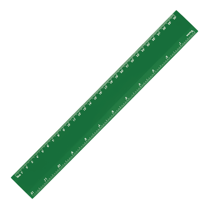 30cm Plastic Ruler - Green