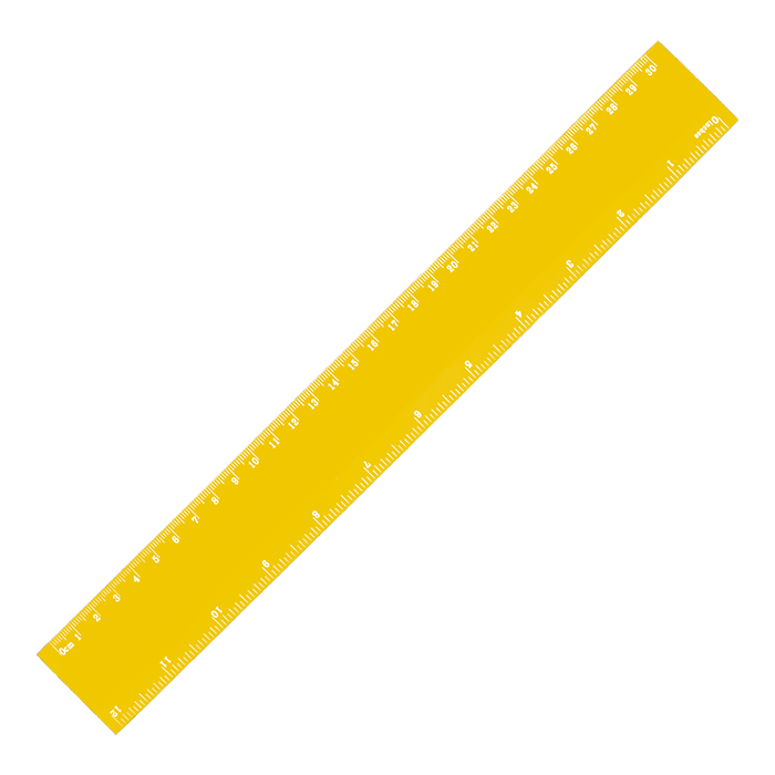 30cm Plastic Ruler - Yellow