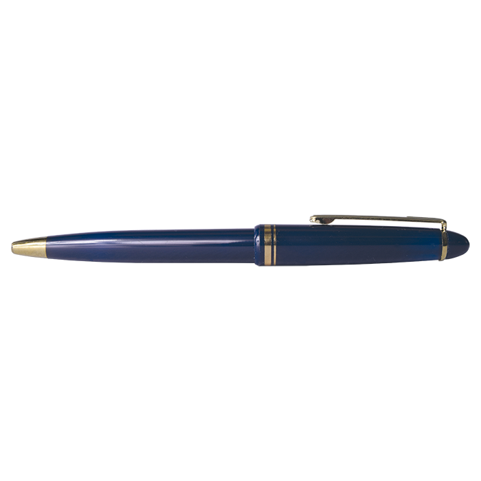 Zee Ballpoint Pen With Trim - Navy Blue