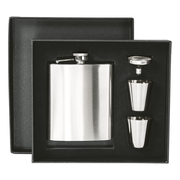 Hip Flask Set - Silver