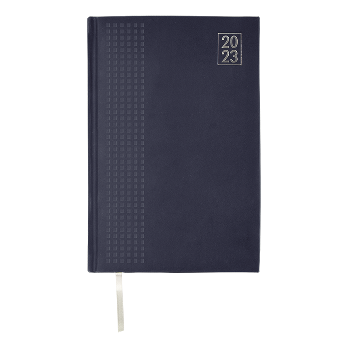 2023 Embossed Square A4 Diary - Navy