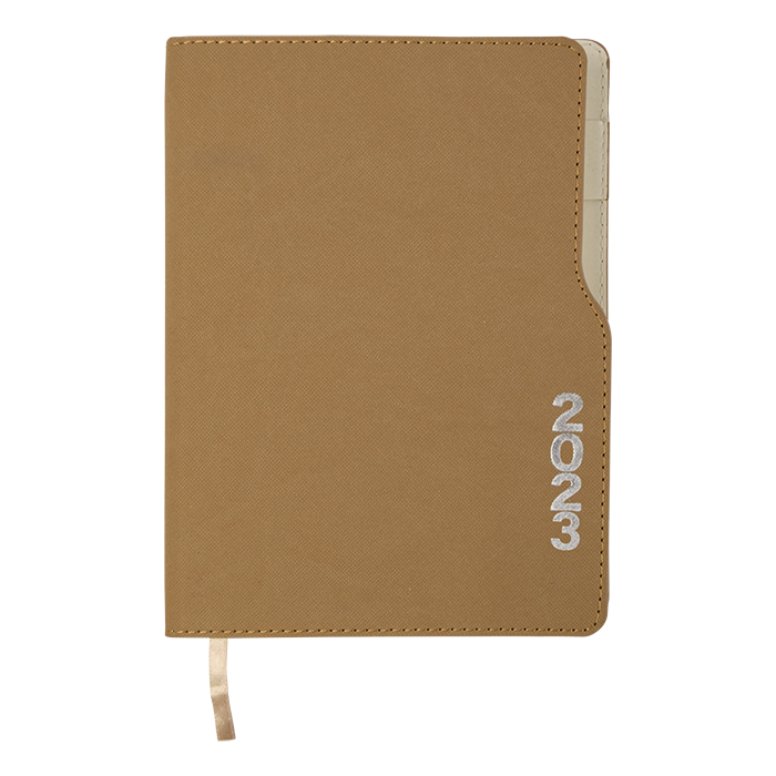 2023 Executive Cut Away A5 Diary - Brown