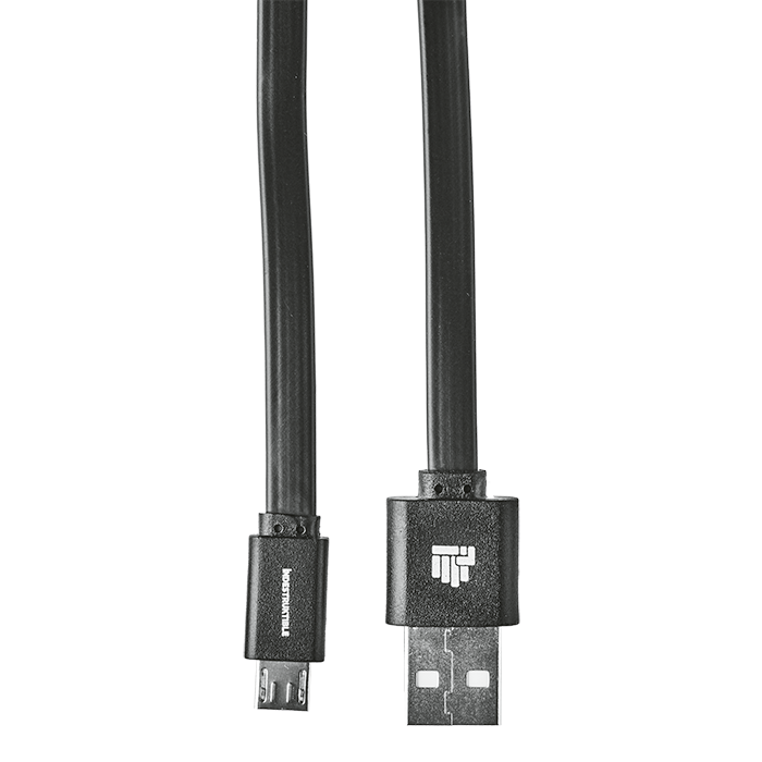 Ind USB 2.0 To Micro Flat Cable - Black