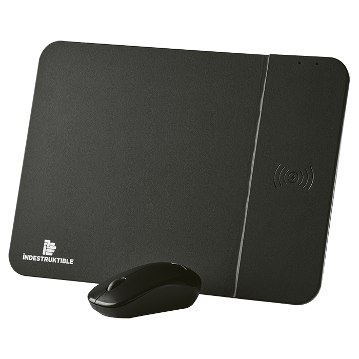 IND Mouse Pad with 10W Fast Wireless Charging - Black