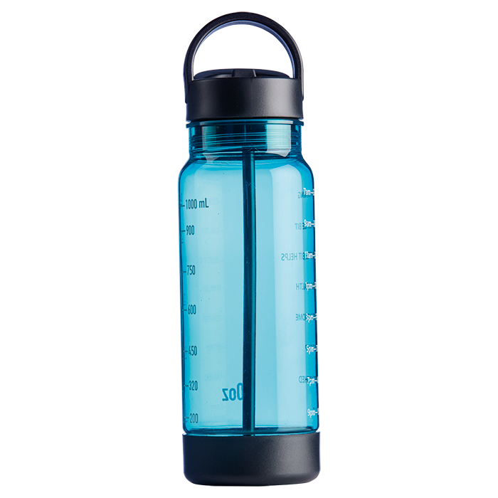 1L Torrent Water Bottle With Straw - Blue