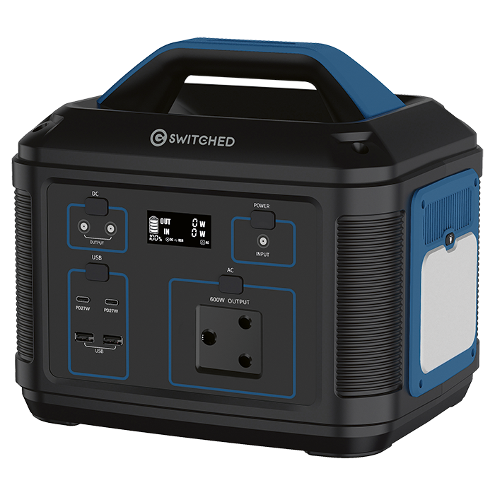 600W Emergency Power Station - Black