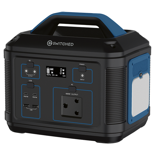 600W Emergency Power Station - Black
