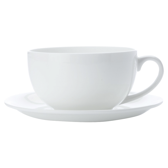 Cashmere Cappuccino Cup and Saucer 350ml - White