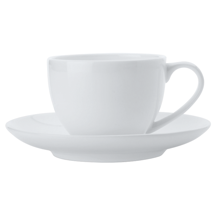 Cashmere Round Demi Cup and Saucer 100ml - White