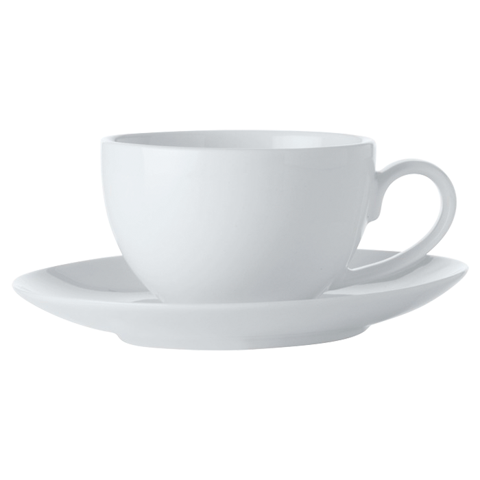 White Basics Coupe Demi Cup and Saucer 100ml - White