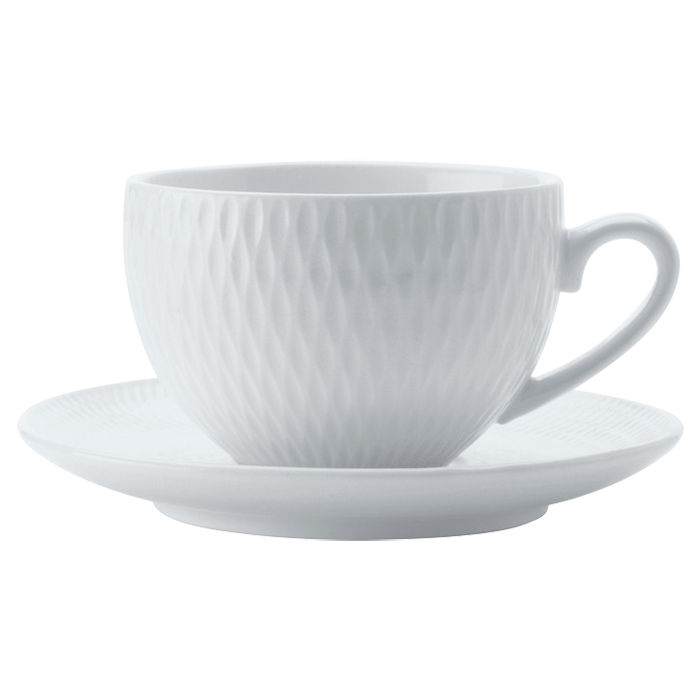 White Basics Diamonds Demi Cup and Saucer 90ml - White
