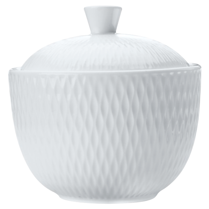 White Basics Diamonds Sugar Bowl - White