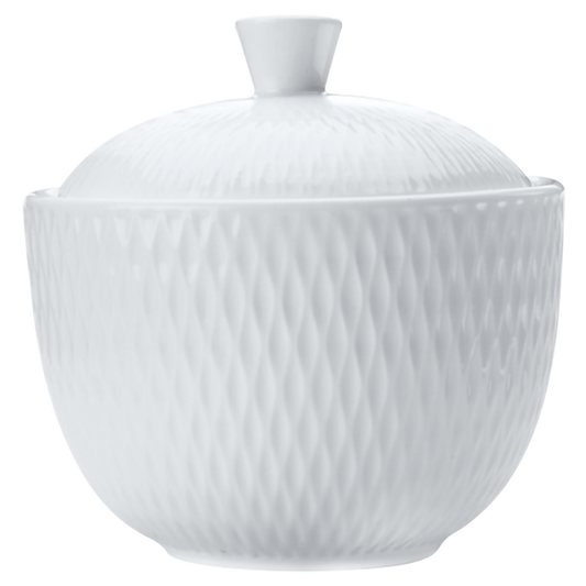 White Basics Diamonds Sugar Bowl - White