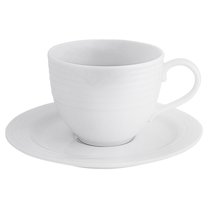 Arctic White Tea Cup and Saucer 240ml - White