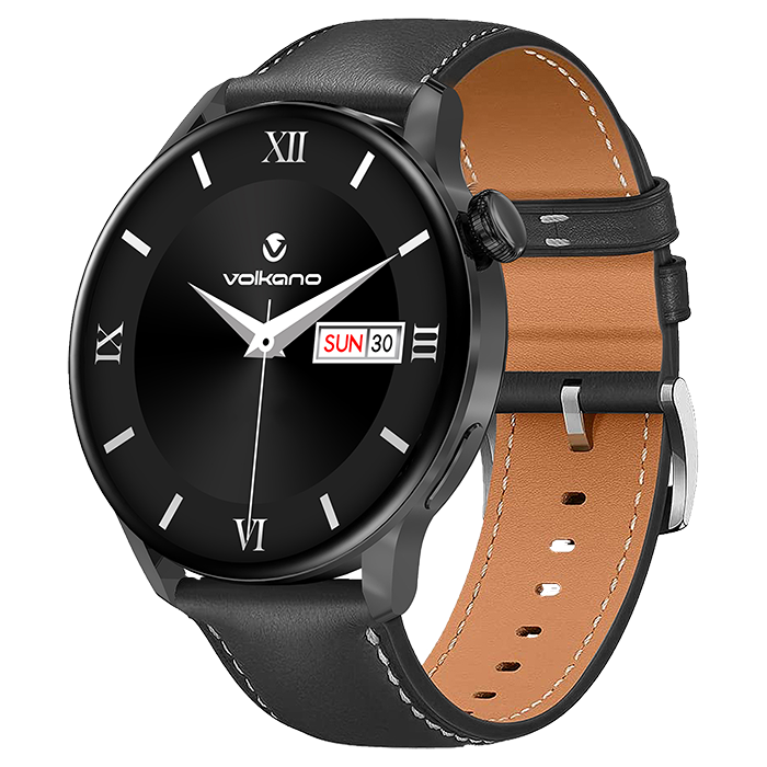 Volkano Forte Series Smart Watch with Heart Rate Monitor - Black