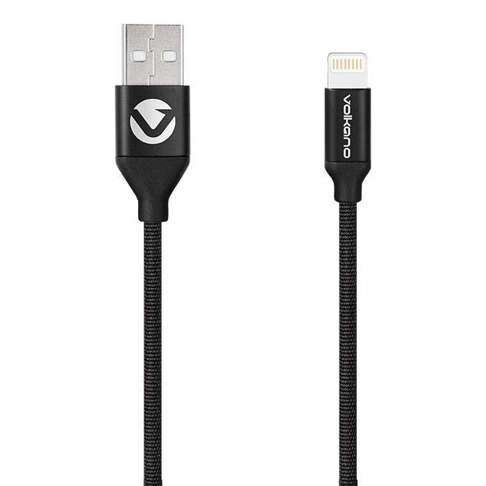 Volkano Weave Series MFI Lightning Cable 3m - Black