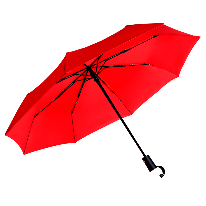 Deluxe Compact Umbrella - Red