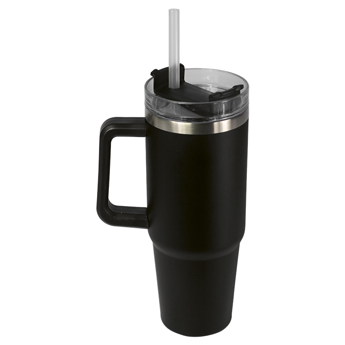 900ml Travel Mug with Handle - Black