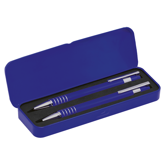 Sheridan Ball Pen and Pencil Set - Blue