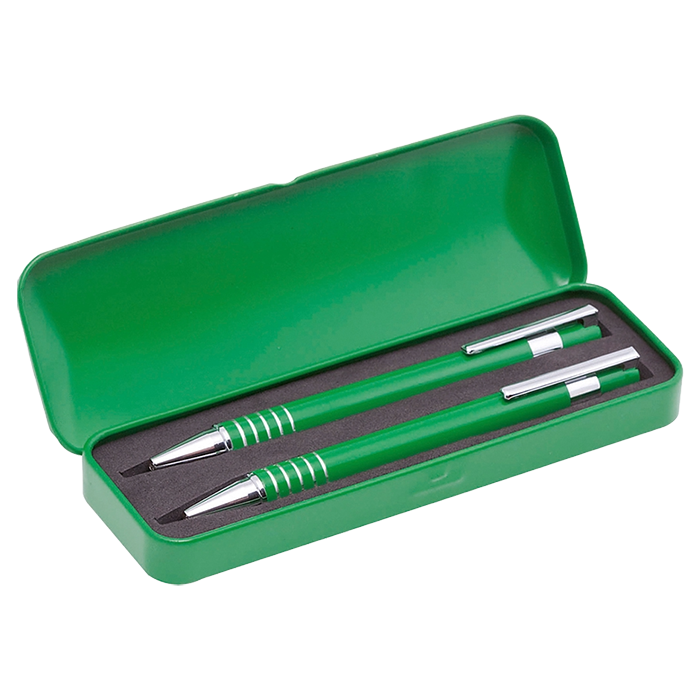 Sheridan Ball Pen and Pencil Set - Green