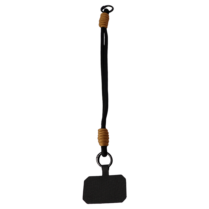 Cellphone Double Rope Wrist Lanyard - Black